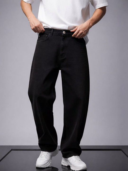 Roadster The Lifestyle Co Oversized Fit Pure Cotton Jeans