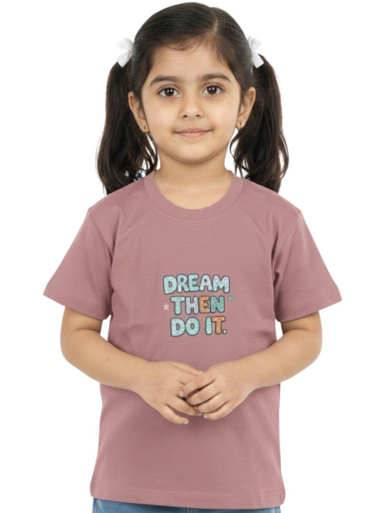 Little funky Girls Pink BLENDED Tshirts