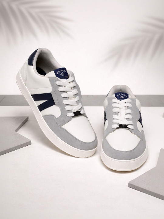WROGN Men Colourblocked PU Sneakers