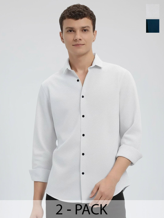 COFFEE BITE Men Standard Casual Shirt