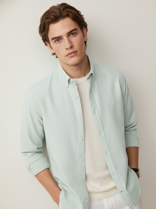 Nautica Slim Fit Pure Cotton Casual Shirt