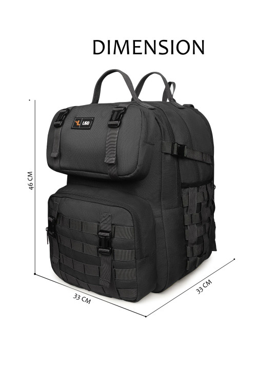 Ligo Bags Men Brand Logo Backpack with Hip Strap