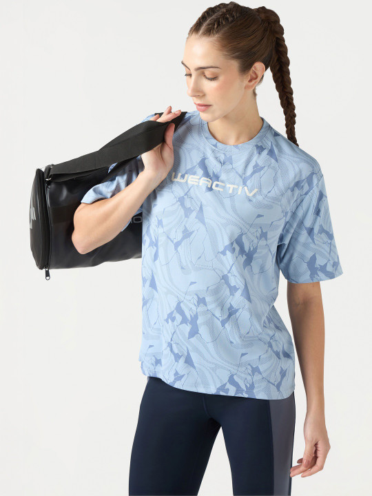 Technosport Women Printed Boxy T-shirt