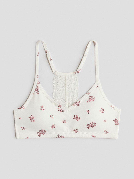 H&M Lace-detail Crop Top