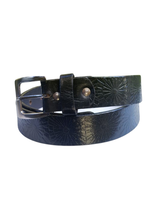PERKED Men Leather Woven Design Belt