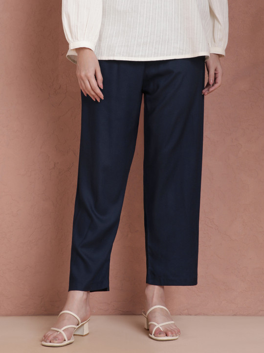 TWIN BIRDS Women Relaxed Fit Woven Palazzos