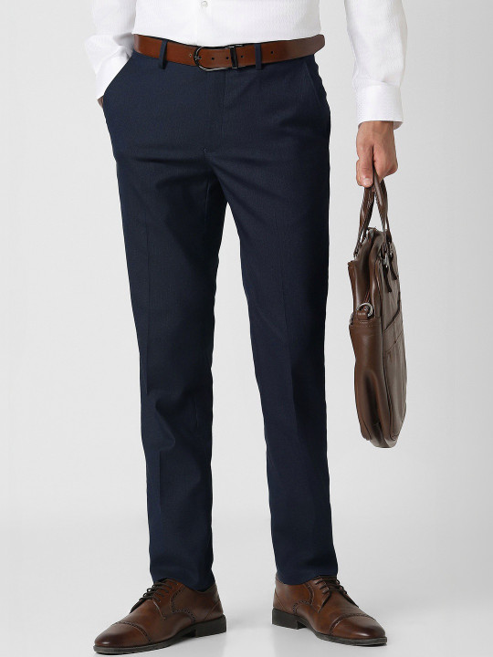 Peter England Men Slim Fit Trousers