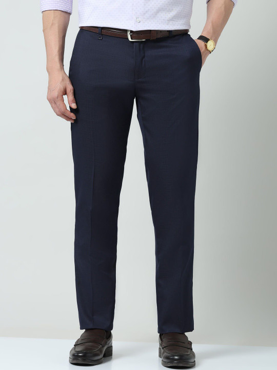 AD By Arvind Men Checked Trousers