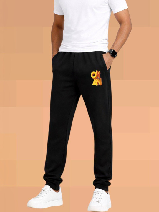 Moda Rapido Men Regular Fit Typography Training Joggers