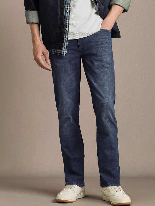 Louis Philippe Jeans Men Slim Fit Mid-Rise Light Fade Jeans