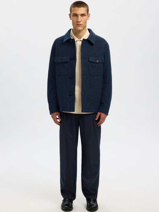 SELECTED Men Loose Fit Pleated Trousers