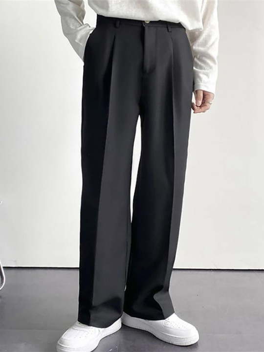 Suo Men Pleated Trousers