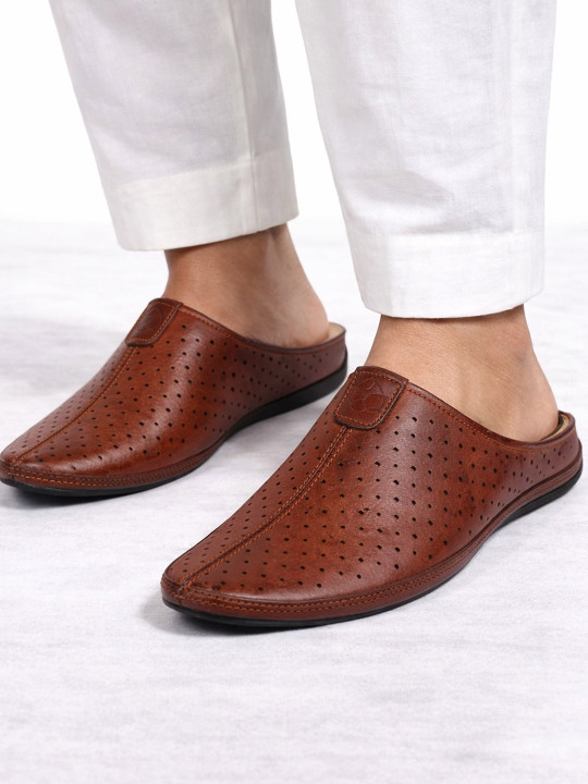 FAUSTO Men Perforated Lightweight Shoe-Style Sandals