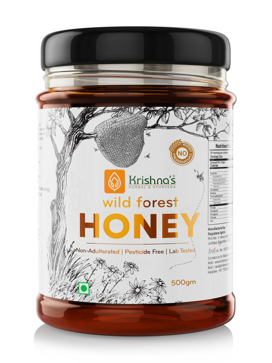 Krishna's Herbal & Ayurveda Pure Wild Forest Honey - 500 g