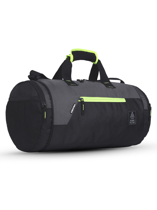 Unisex Black & Grey Colourblocked Cross-Training Duffel Bag