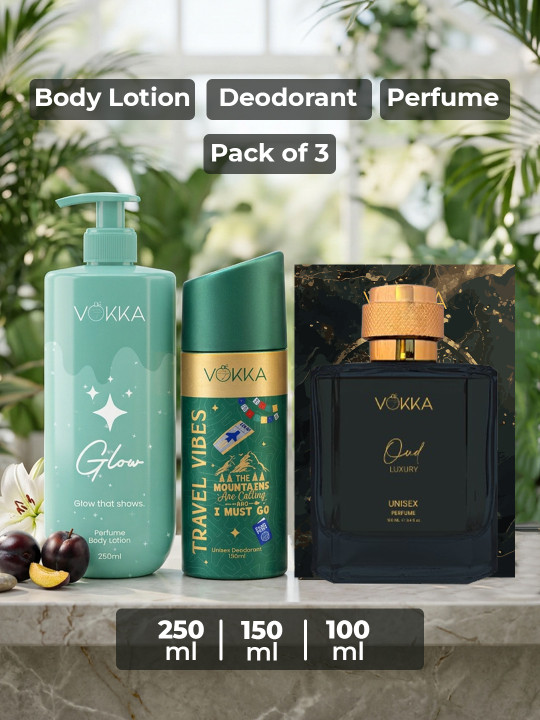 3 Pcs Bath & Body Combo