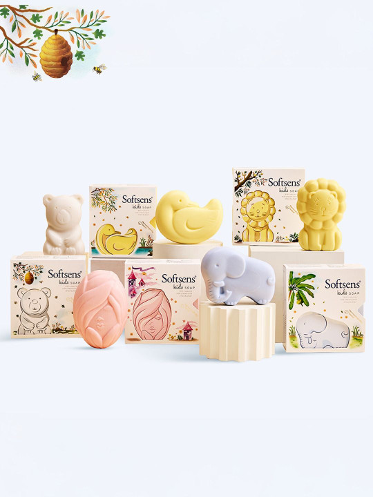 Kids Set Of 5 Assorted Soap With Shea Butter & Milk Cream - 75 g Each