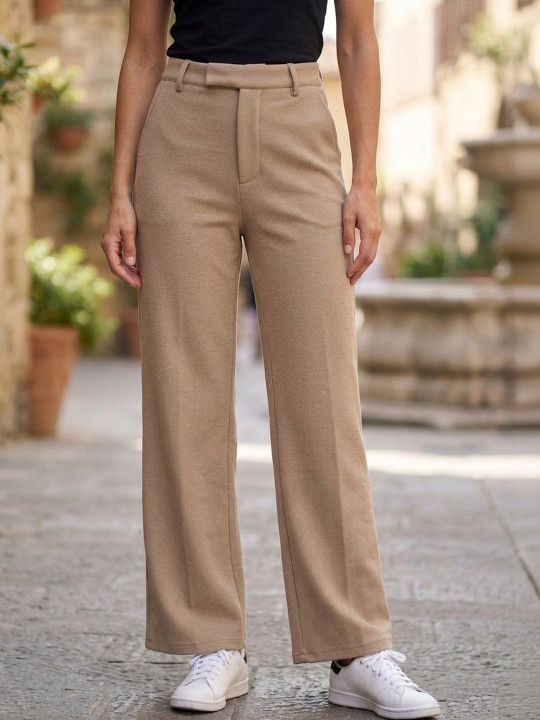 Affordable wide-leg trousers with snakeskin boots