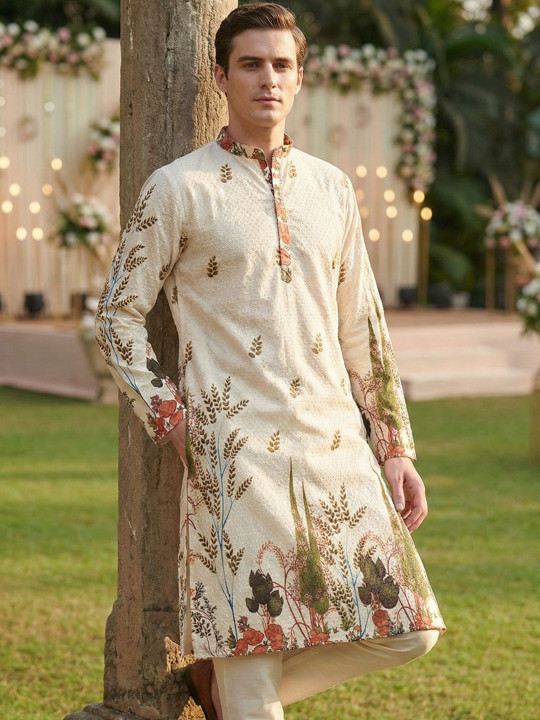 DUFFLE Men Kurta Pyjamas