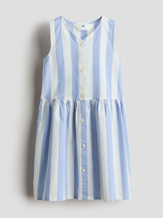 H&M Patterned Seersucker Dress