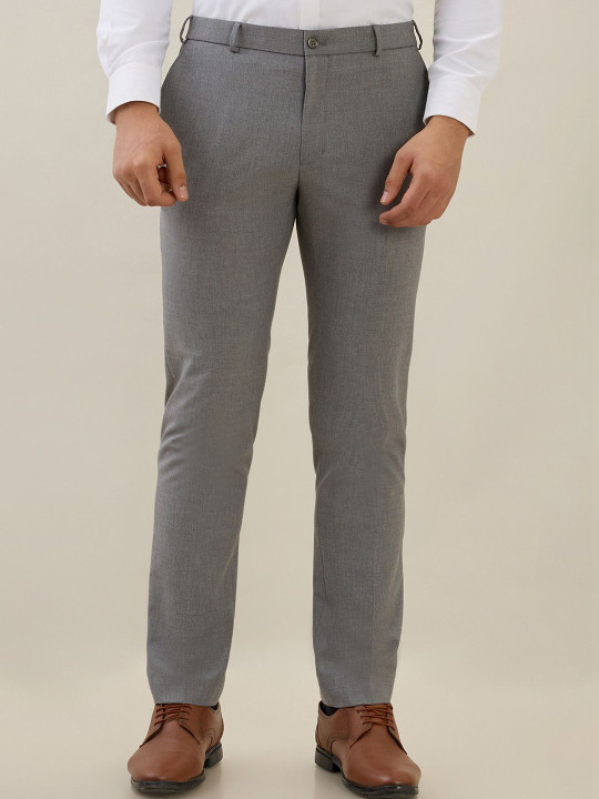 Raymond Men Slim Fit Flat Front Formal Trousers