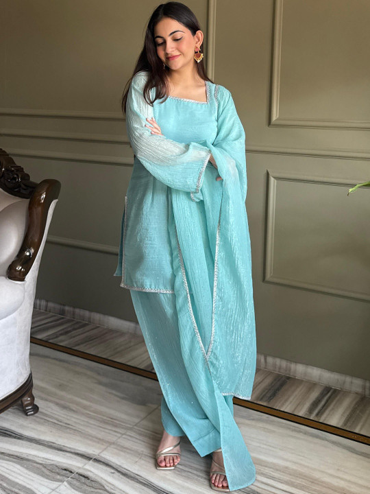 LABELKBBRAND Women Regular Kurta with Salwar & With Dupatta