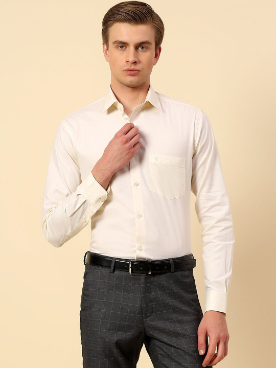Cantabil Formal Men Breathable Soft Color Fastness Regular Fit Shirts