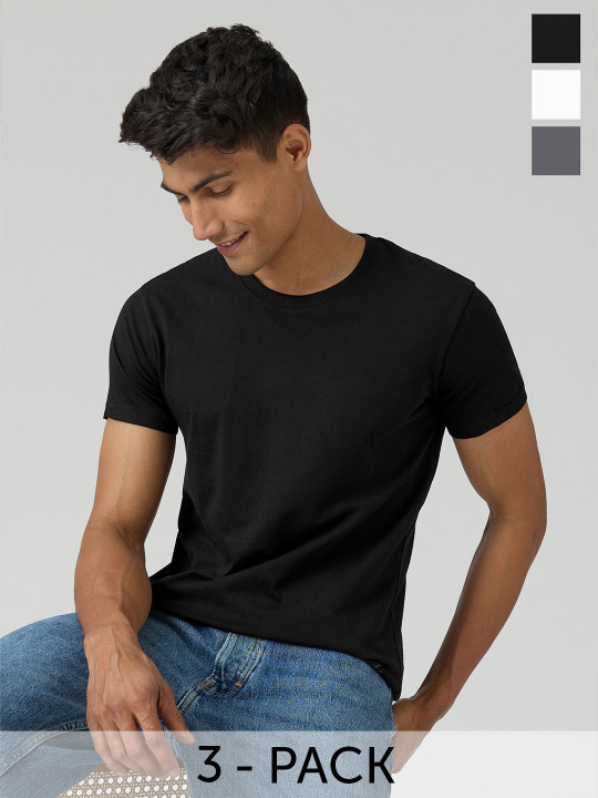 XYXX Men Pack Of 3 Lounge Cotton Tshirt