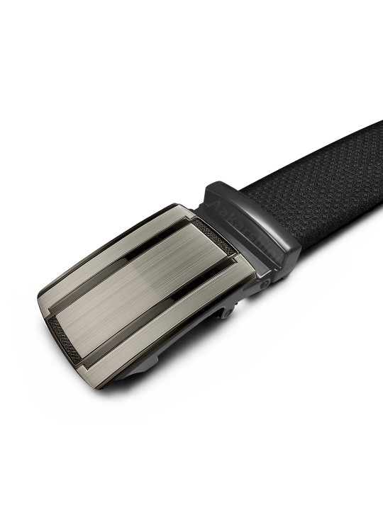 Aakarshini Men Textured Vegan Leather Auto Lock Reversible Formal Belt