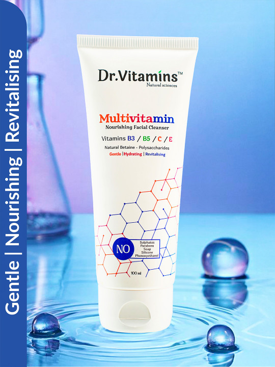 Dr. Vitamins Face Wash with Vitamin C- B5 & Niacinamide - Gentle Hydrating Cleanser 100 ml