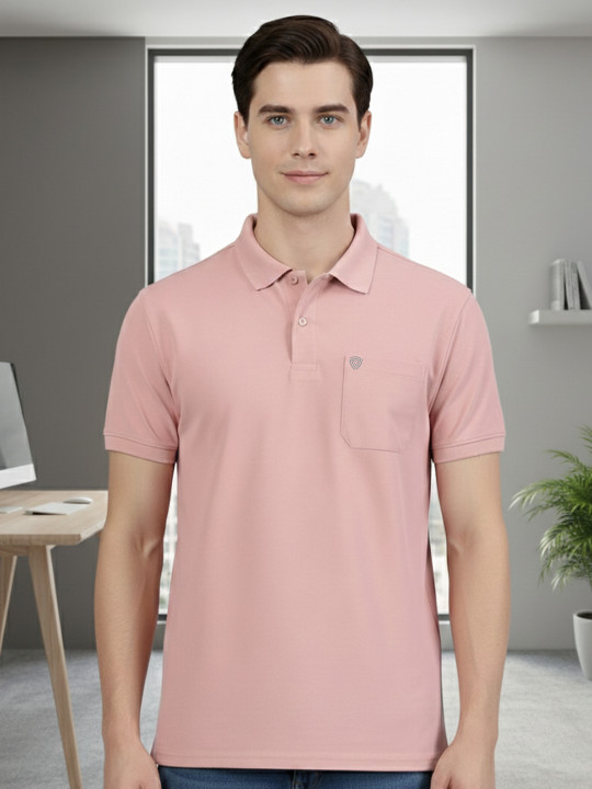 Lux Cozi Fillament Polo Collar Short Sleeves Lounge T-Shirt