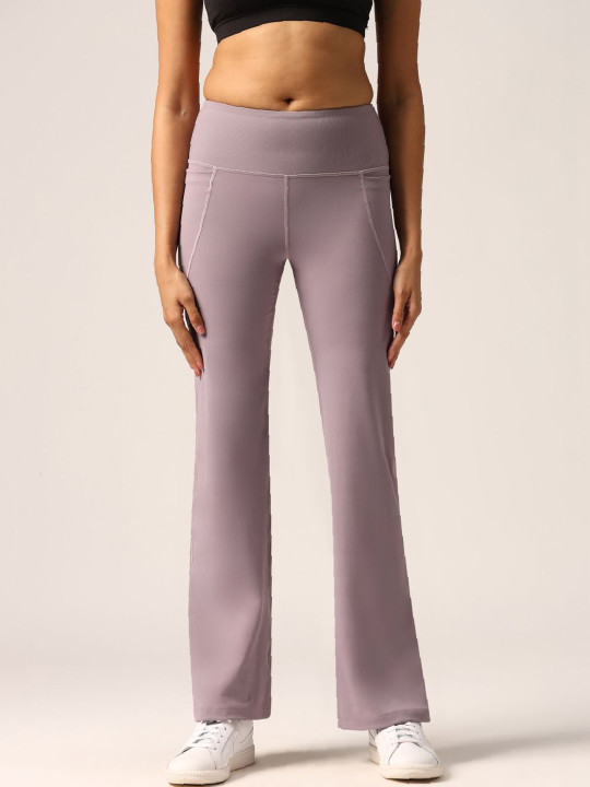 Blissclub Women Flared High-Rise Trousers