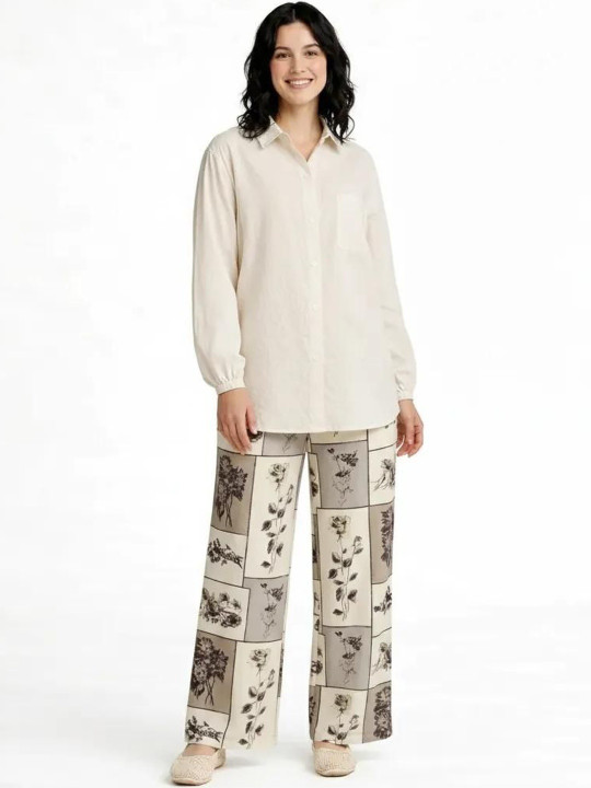 METTLE Women Regular Fit Floral Track Pants