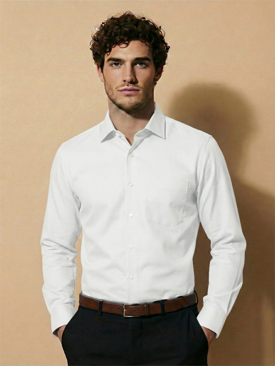 Van Heusen IQ Men Urban Oxford Stain And Odor Resistant Tailored Fit Shirt