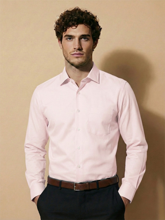 Van Heusen IQ Men Urban Oxford Stain And Odor Resistant Tailored Fit Shirt