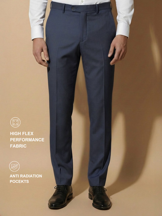 Van Heusen IQ Men High Flex Wrinkle Resistant With Shirt Gripper Trousers