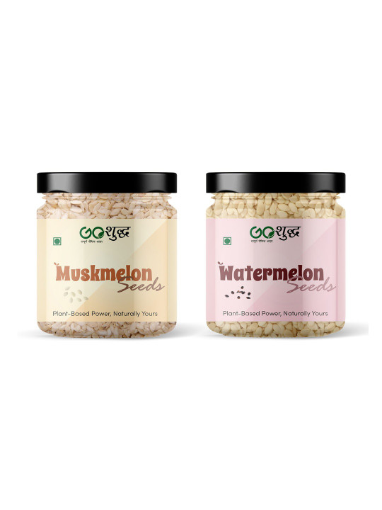 GOSHUDH Set Of 2 Muskmelon & Watermelon Seed -250g Each