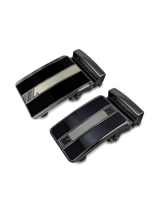 Aakarshini Pack of 2 Men Auto Lock Formal Belt Buckle