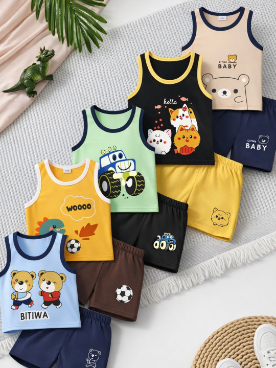 Unisex Kids Printed T-shirt with Shorts