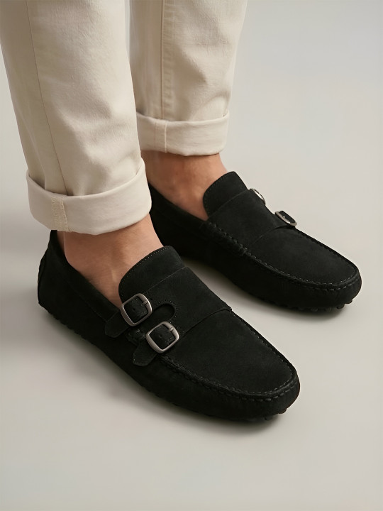 MICHEAL FERAAS Men Solid Leather Everyday Loafers