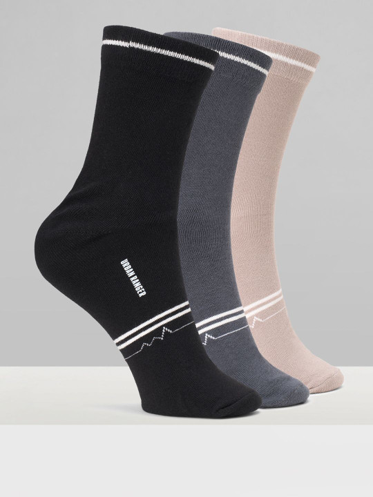 Urban Ranger by pantaloons Men Pack of 3 Cotton Blend Assorted Socks