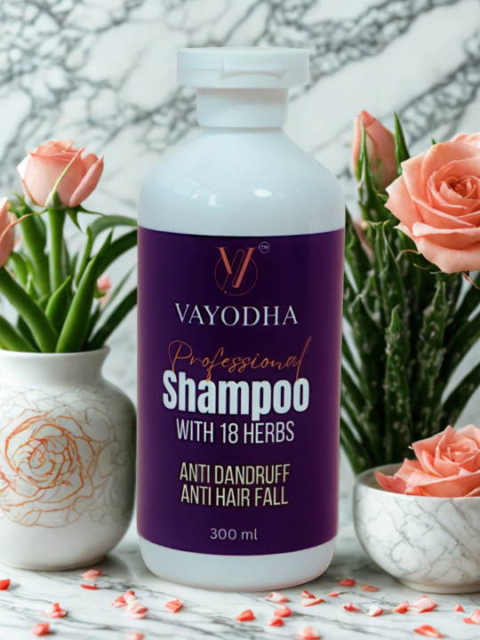 VAYODHA Anti Dandruff Hair Fall Shampoo Enriched With Hibiscus - 300 ml