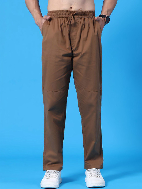 V-Mart Men Solid Twill Woven Track Pants