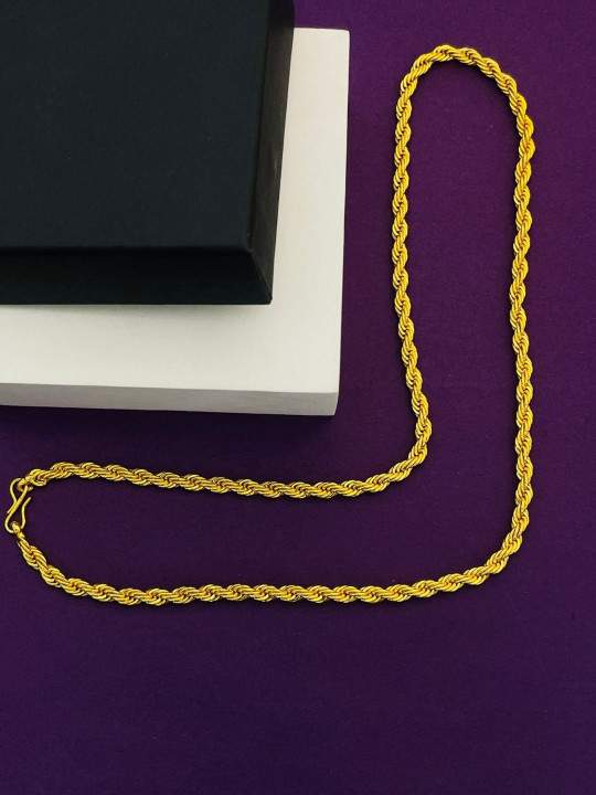 RKB Sales Men Brass Gold-Plated Antique Chain
