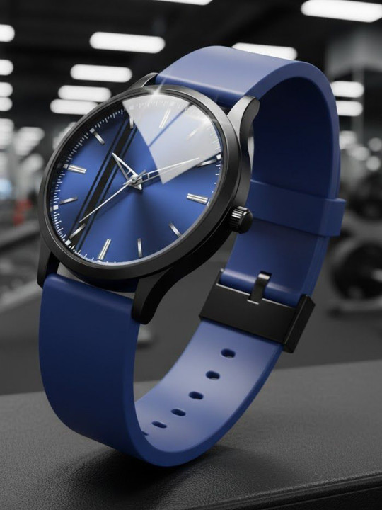 Moover Men Dial & Straps Analogue Watch slcn-lineDial-blue-0j3