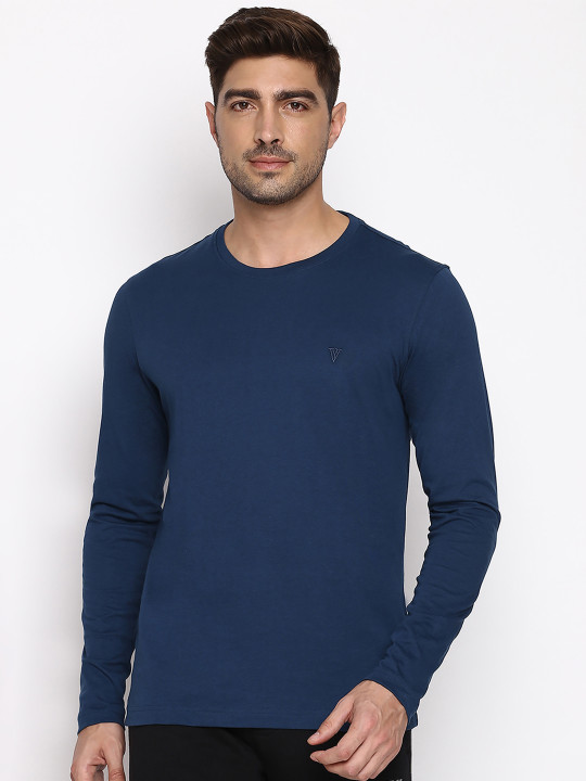 Van Heusen Innerwear Athleisure Solid Anti Bacterial Smart Tech Lounge Tshirt
