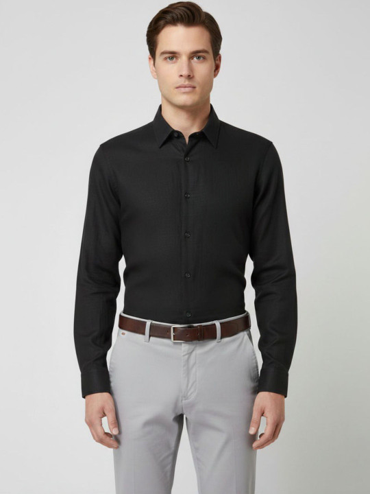 SOUL ARMOR Solid Classic Casual Full Sleeve Shirts
