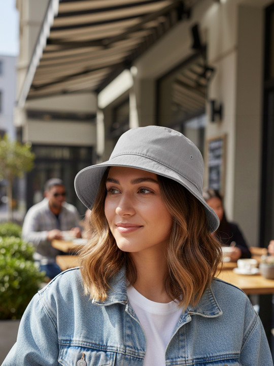 Infispace Women Grey Solid Sun Hat