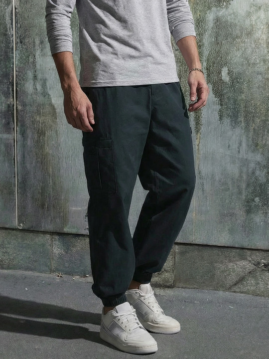 Roadster The Life Co. Men Twill Cargo-Style Joggers