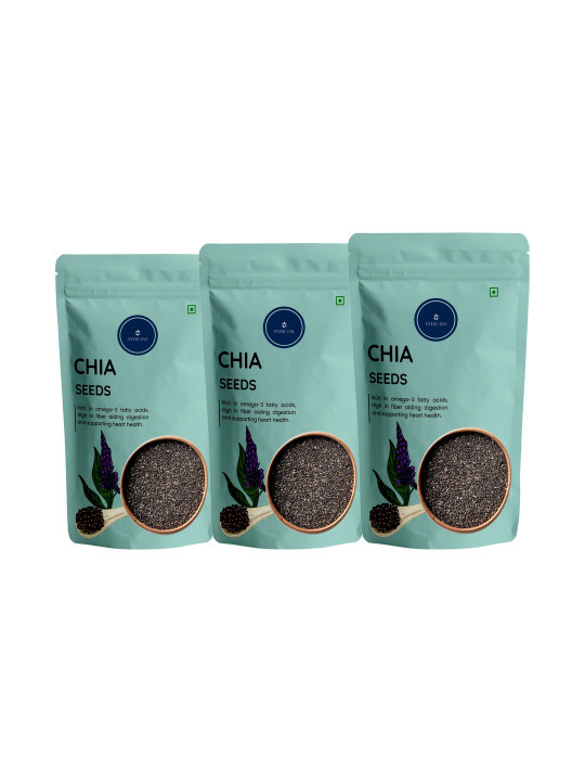 VEDICINE Set Of 3 Chia Seeds - 100 g Each
